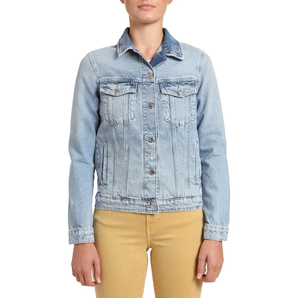 Mavi Jeans Katy Water Resistant Denim Jacket In Mid Brushed
