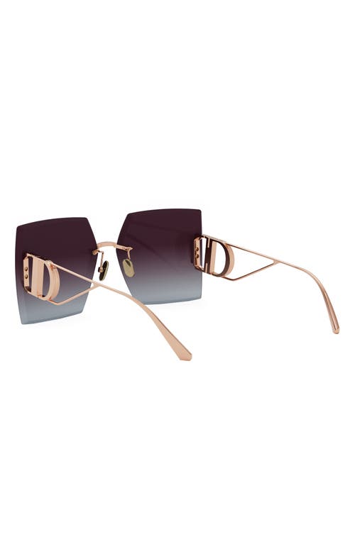 Shop Dior 30montaigne S7u 64mm Oversize Square Sunglasses In Gold/other/bordeaux