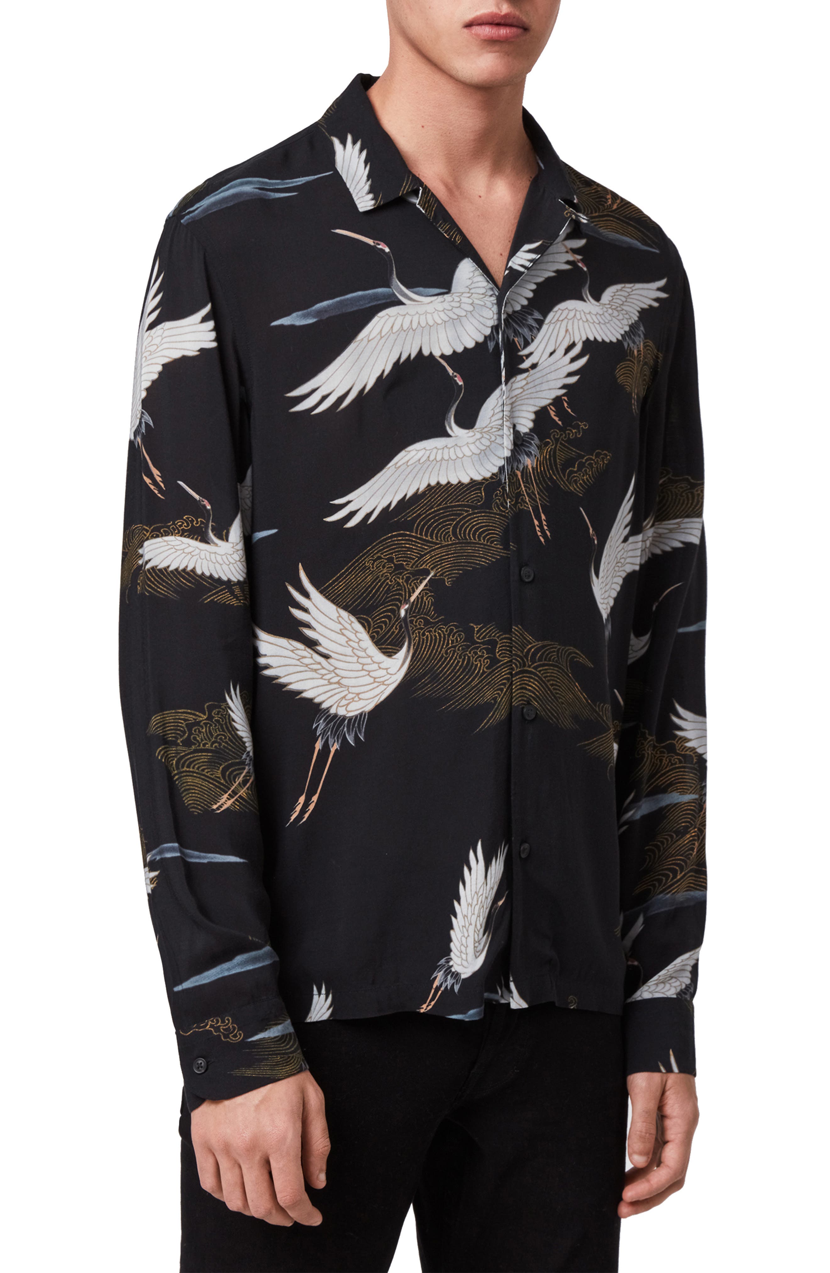 all saints printed shirt