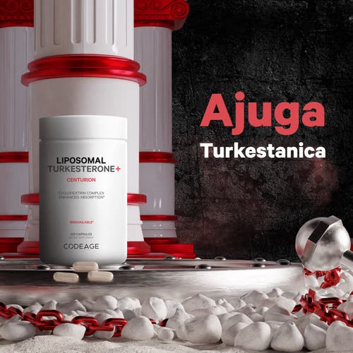 Codeage Liposomal Turkesterone Supplement, Ajuga Turkestanica & Hydroxypropyl-B-Cyclodextrin, 120 ct in White at Nordstrom