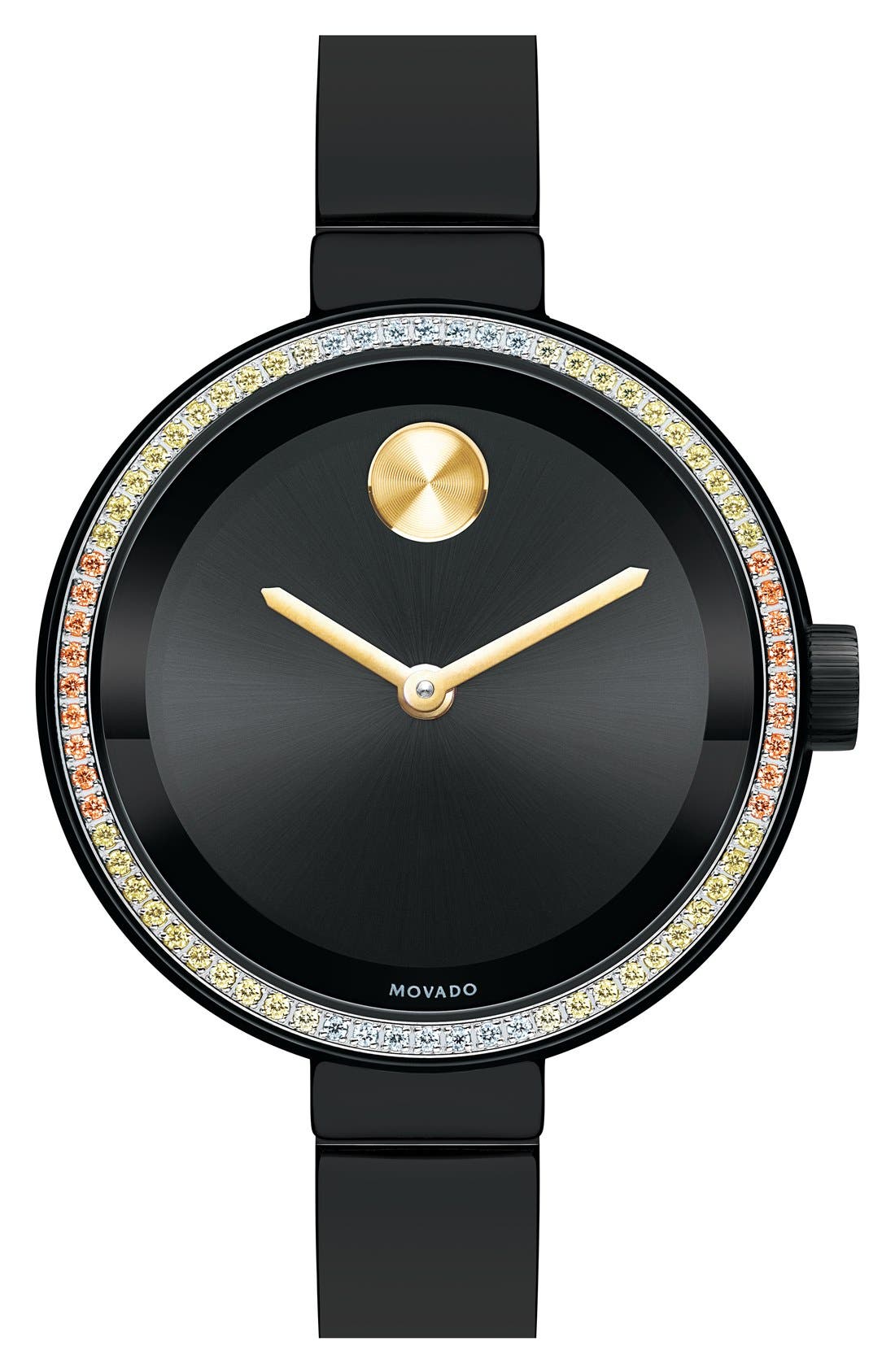 Movado 'Bold' Diamond Bezel Bangle Watch, 34mm Nordstrom