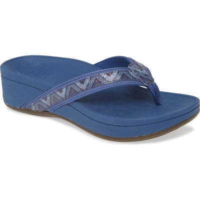 Vionic High Tide Wedge Flip Flop, Blue