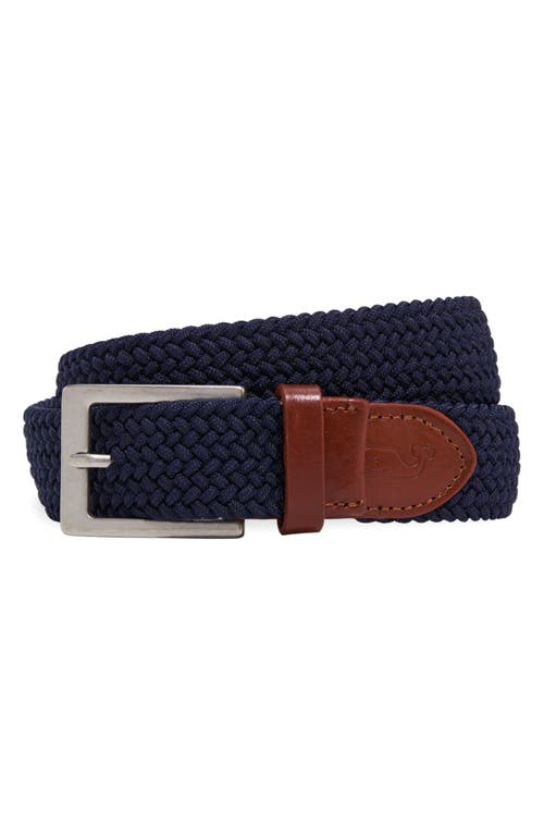 Vineyard Vines Kids' Woven Belt In Nautical Navy