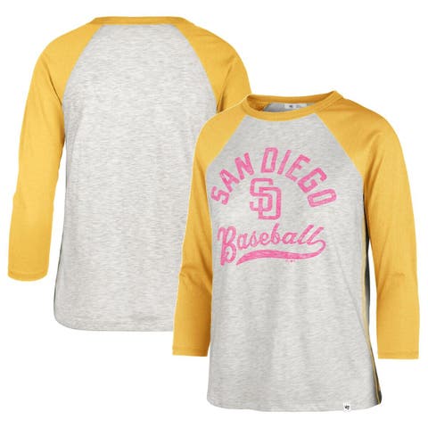 47 Women's St. Louis Cardinals Cream Retro Daze 3/4 Raglan Long Sleeve T- Shirt