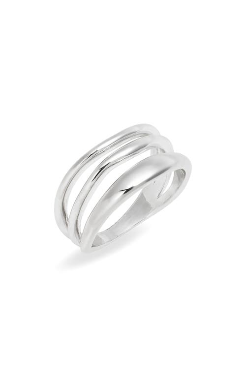 Shop Nordstrom Illusion Triple Band Ring In Rhodium