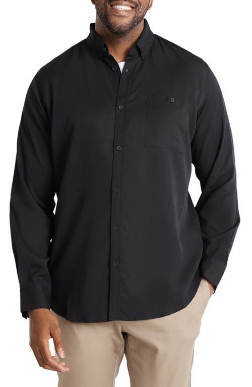 Johnny Bigg Lincoln Relaxed Fit Button-Down Shirt in Black