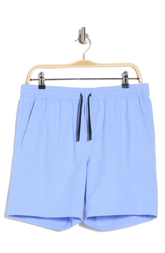Shop Z By Zella Hybrid Club 7-inch Shorts In Blue Hydrangea