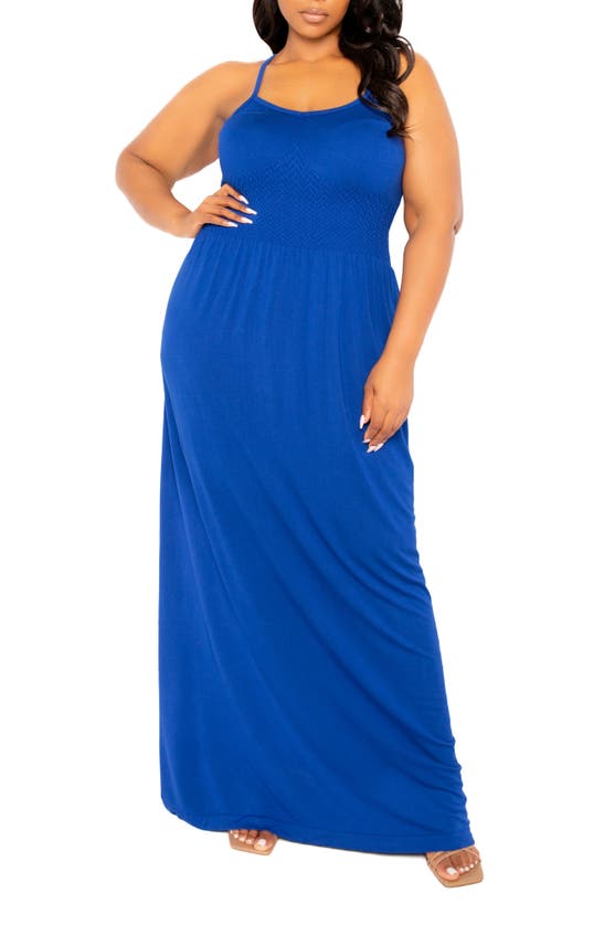 Buxom Couture Seamless Maxi Dress In Blue