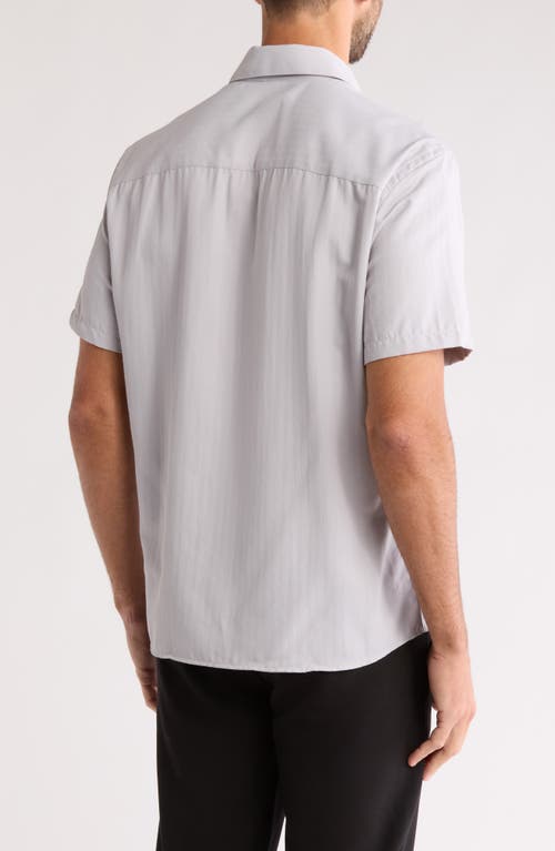 Westzeroone Baylor Cotton Short Sleeve Button-up Shirt In Chalk