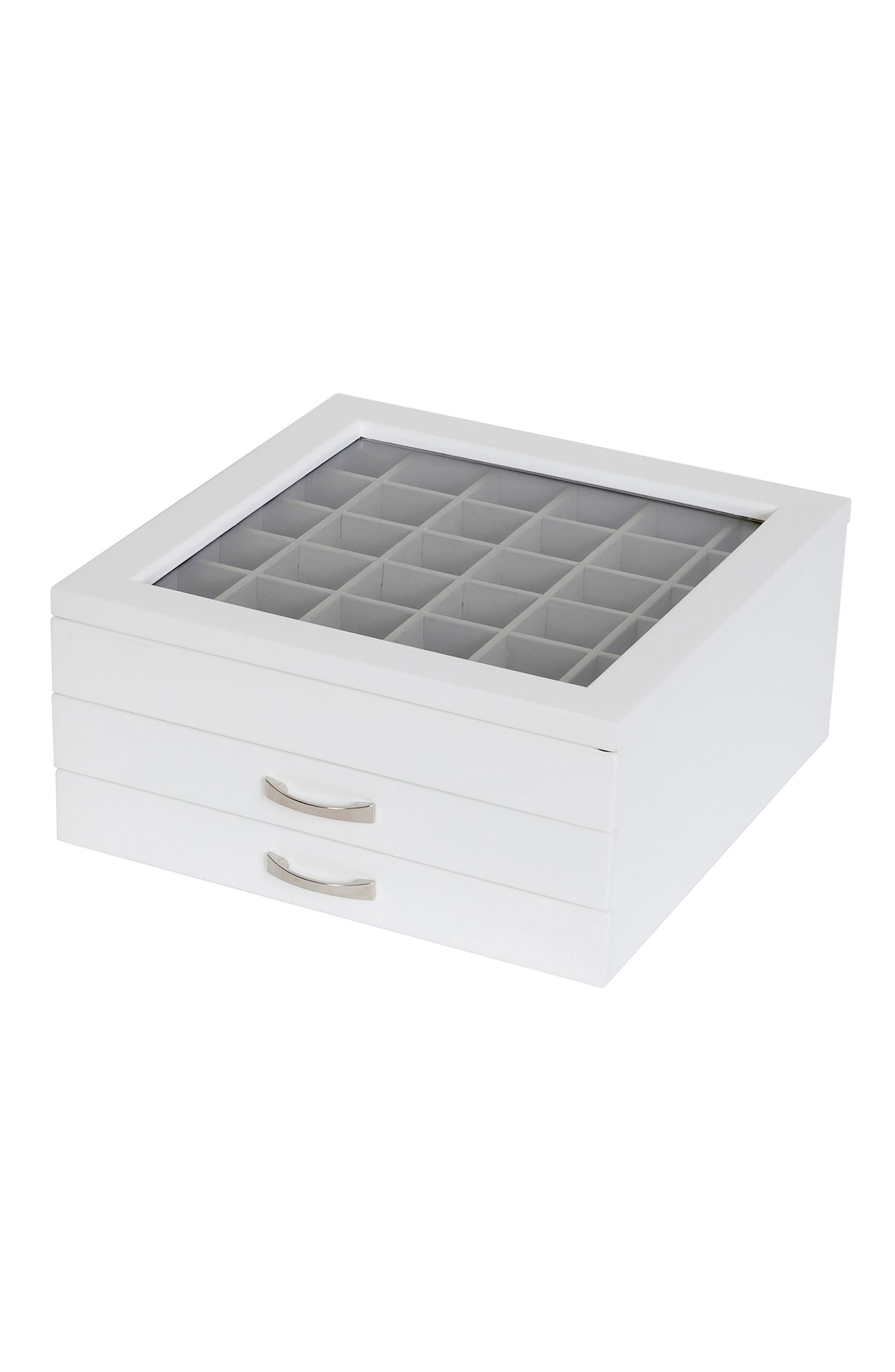 Mele & Co. Liza Glass Top Jewelry Box Nordstrom