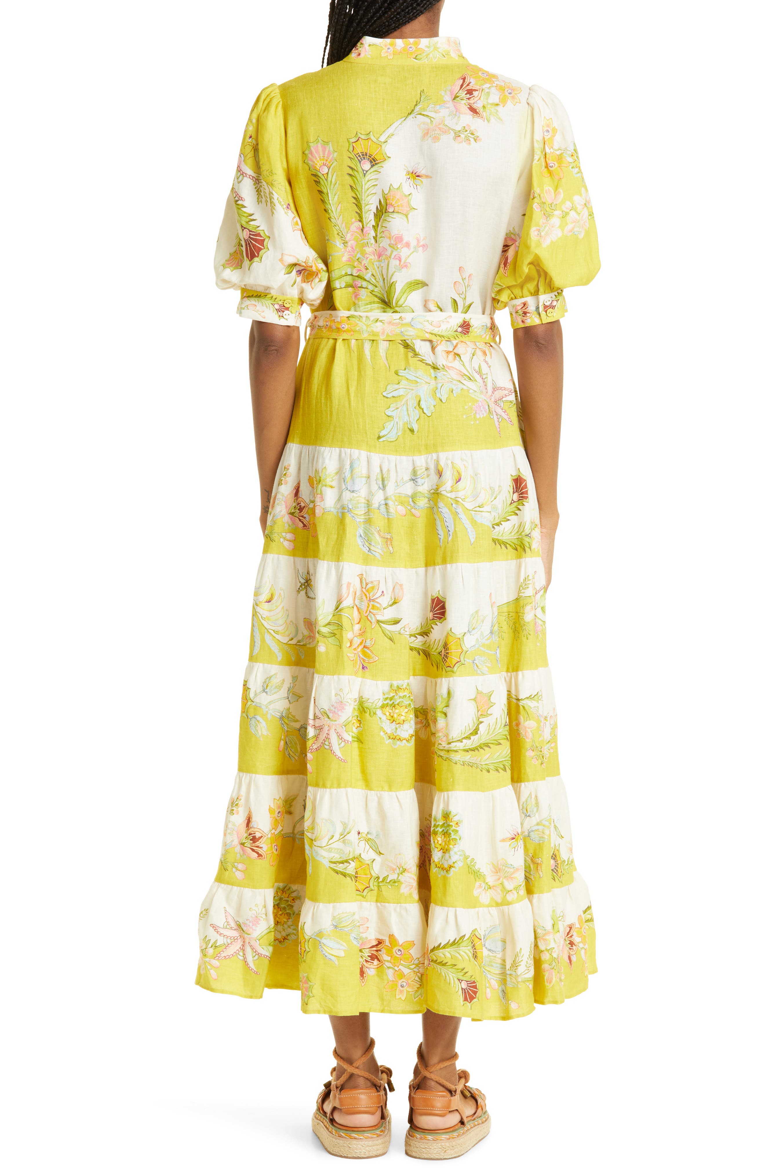 knee length dresses for ladies Alemais Casa Midi Dress Cream main image 1