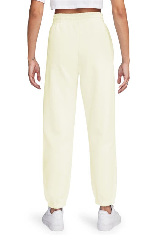 Nike Phoenix Oversize Fleece Sweatpants In Sail/black