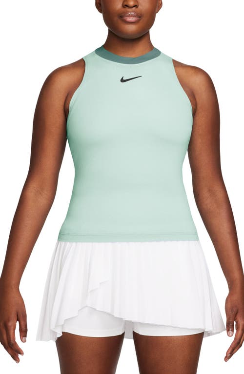 Nike Court Dri-fit Advantage Racerback Tennis Tank In Barely Green/bicoastal/black