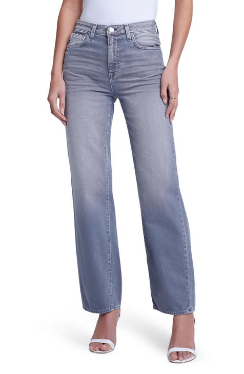 Grey High Waisted Jeans for Women
