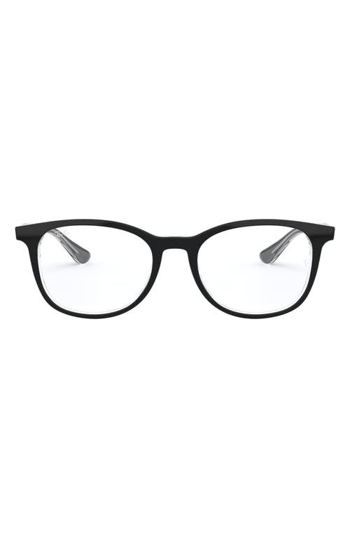 Ray-Ban 52mm Optical Glasses in Top Black at Nordstrom