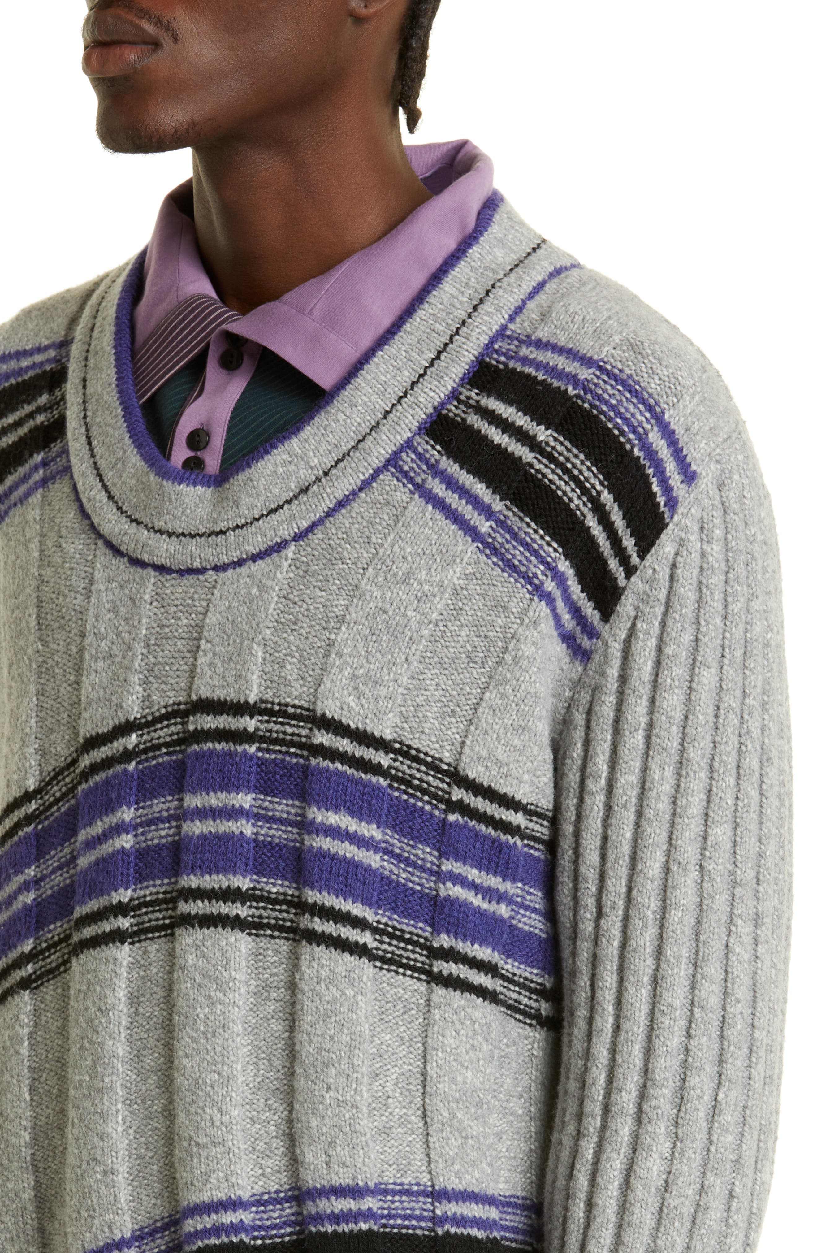 KIKO KOSTADINOV Brutus Stripe Asymmetric Cotton & Wool Blend