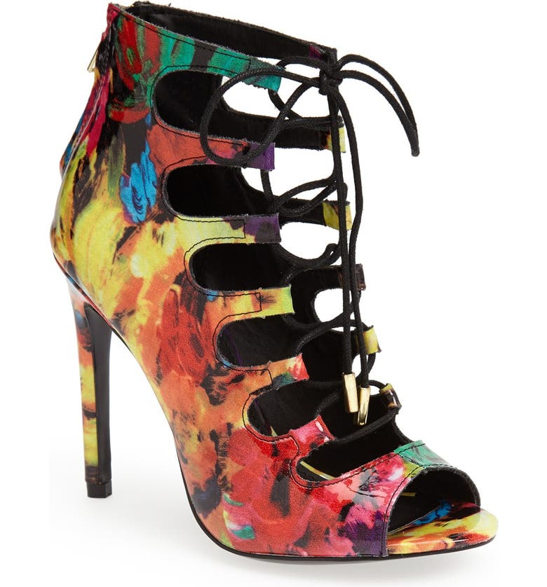 Steve Madden 'Cythiaa' Floral Print Lace-Up Sandal (Women) | Nordstrom
