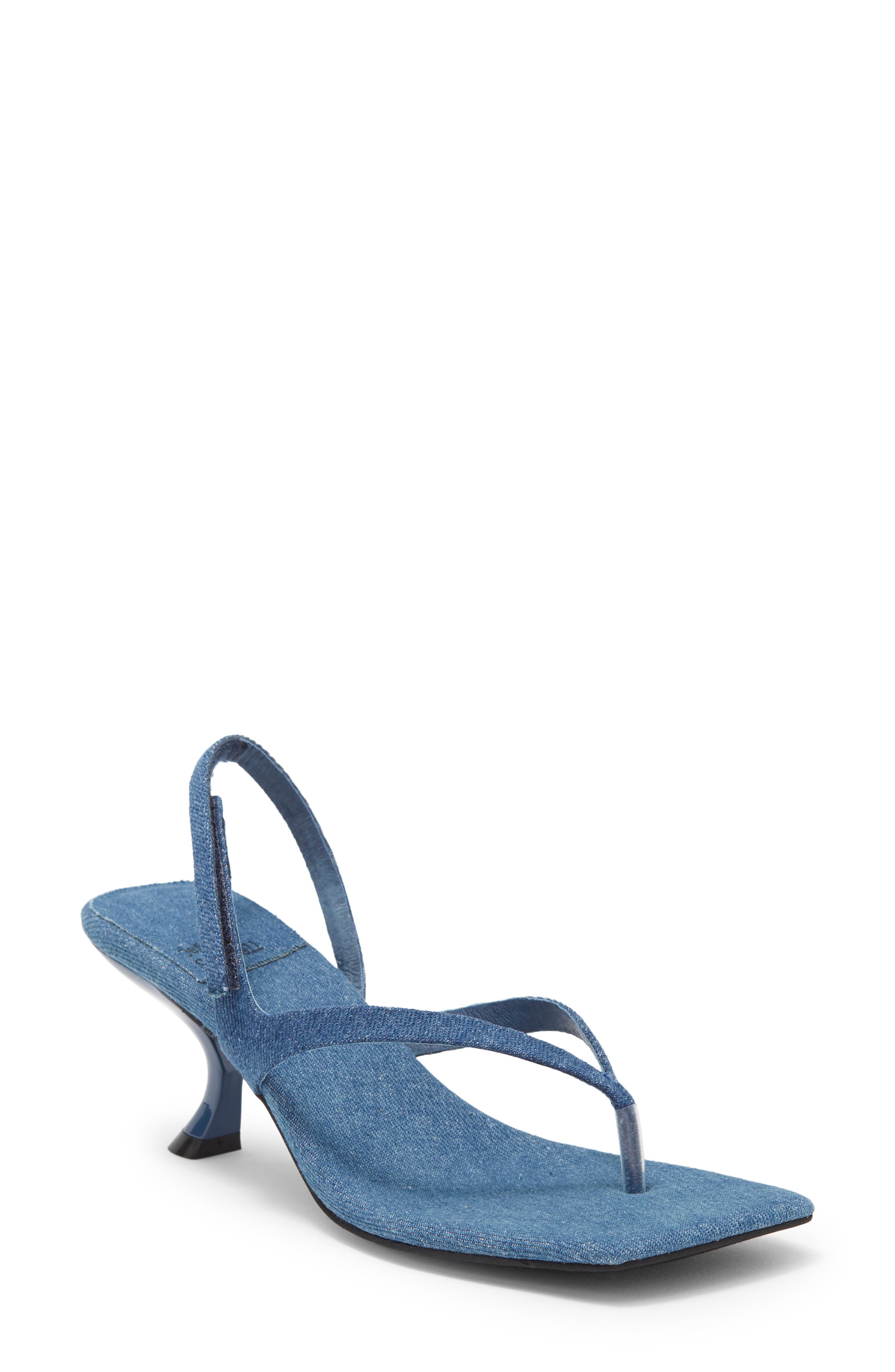 Jeffrey Campbell Fused Sandal in Blue Denim Smart Closet
