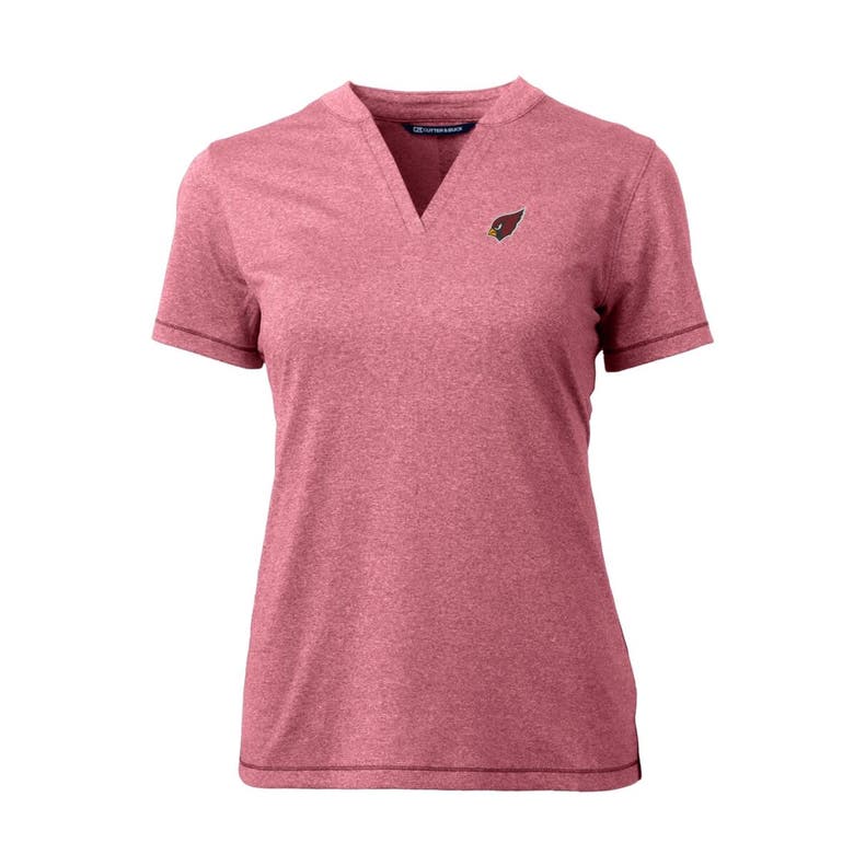 Shop Cutter & Buck Heather Cardinal Arizona Cardinals Forge Stretch Blade Polo In Heather Red