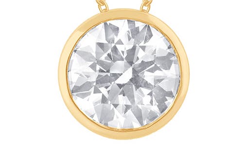 Shop Badgley Mischka Collection Round Cut Lab Created Diamond Necklace In Gold