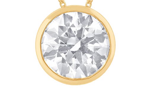 Badgley Mischka Collection 14k Gold Round Cut Lab-created Diamond Pendant Necklace In Gold