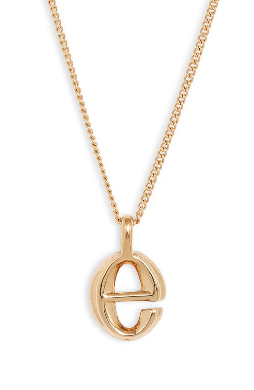 Customized Monogram Pendant Necklace in High Polish Gold - E