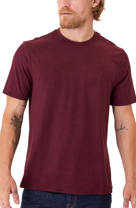 Burgundy t 2025 shirt mens