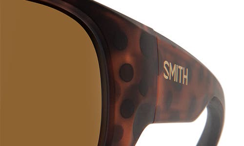 Smith Spinner 134mm Chromapop™ Polarized Shield Sunglasses In Matte Tortoise/brown