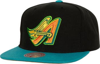Men's Mitchell & Ness Black/Teal Atlanta Braves Citrus Cooler Snapback Hat