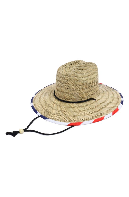 Shop David & Young American Lifeguard Straw Hat In Natural