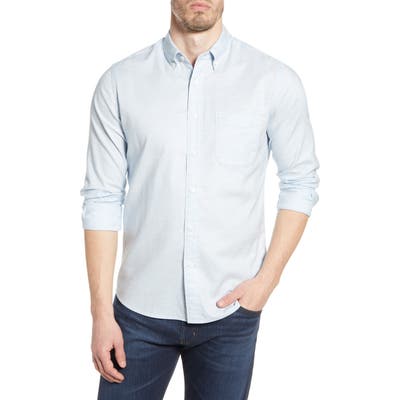 Faherty Regular Fit Stretch Oxford Button-Down Shirt, Blue