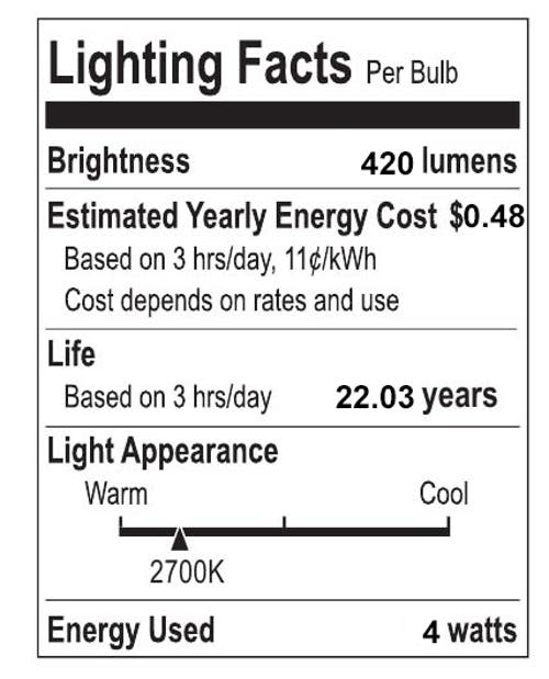 Shop Jonathan Y Classic Non-dimmable G45-4w Led Edison Bulbs With E26 Base, 80+ Cri, Warm White 2700k, 42 In Clear