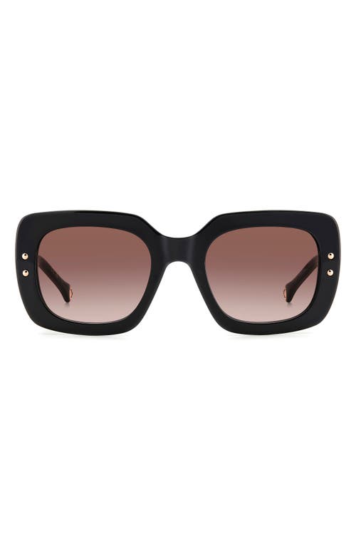 Carolina Herrera 52mm Rectangular Sunglasses In Black