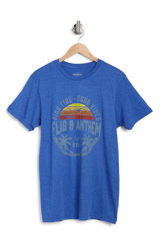 Flag And Anthem High Tide Good Vibes T-shirt In Blue