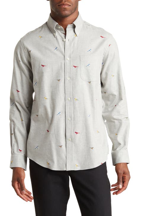 Regent Fit Bird Button-Down Shirt