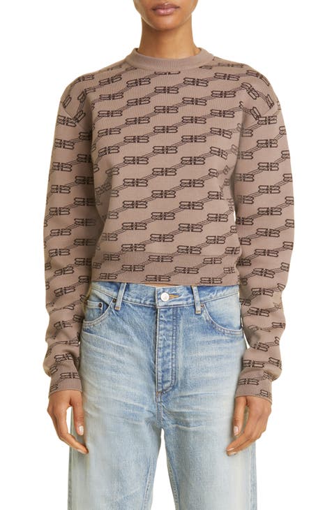 Balenciaga - Men - logo-jacquard Knitted Sweater Gray - L