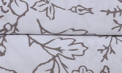 Southshore Fine Linens Winter Brush Sheet Set In White W/warm Sand Flowers
