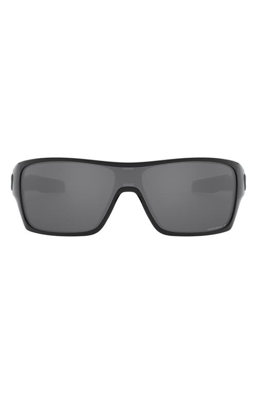 Oakley Turbine Rotor 132mm Polarized Shield Sunglasses in Shiny Black at Nordstrom