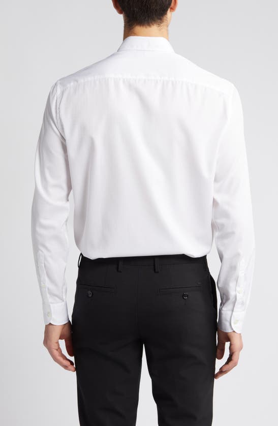 Shop Emporio Armani Tonal Check Button-up Shirt In White