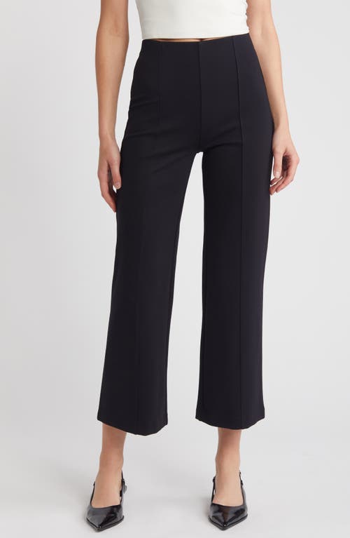 & Other Stories Center Seam Wide Leg Pants Black Dark at Nordstrom,