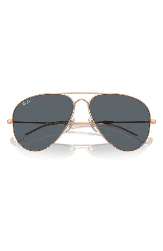 Shop Ray Ban Ray-ban Old Aviator 62mm Oversize Sunglasses In Rose Gold