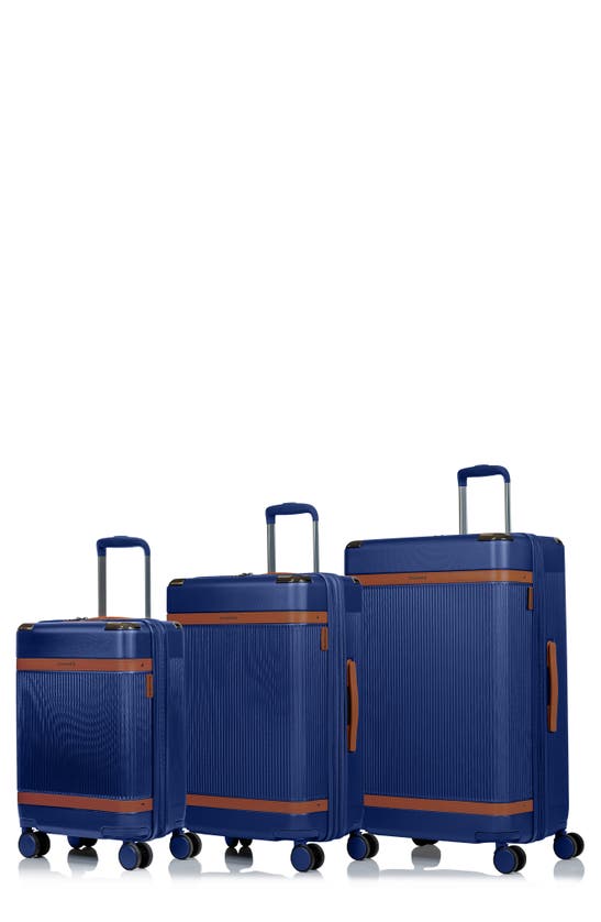Champs Vintage Air 3-piece Luggage Set In Blue