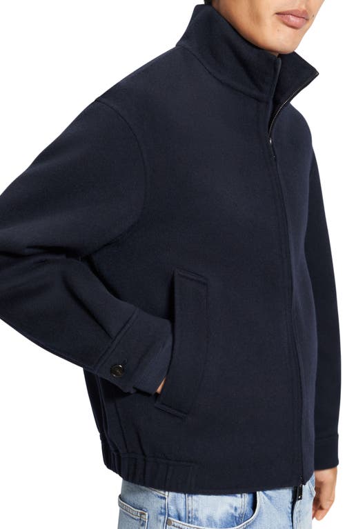 Theory Stand Collar Jacket In Luxe New Divide In Baltic