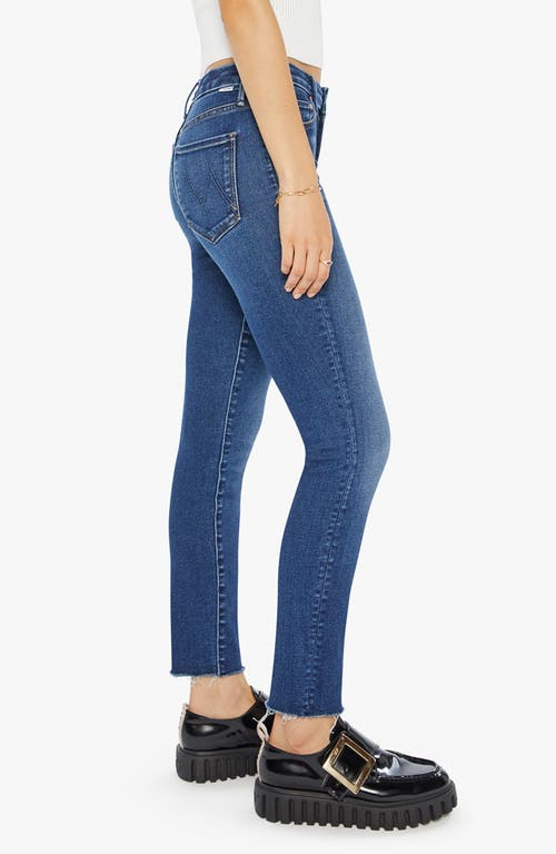 Shop Mother The Looker Fray Hem Ankle Skinny Jeans In Yakkity Yak