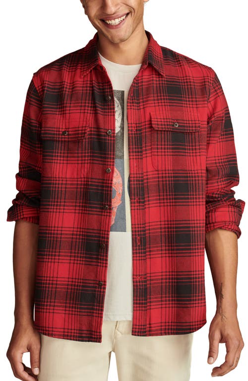 Shop Lucky Brand Plaid Cloud Soft Flannel Button-up Shirt In Red Multi