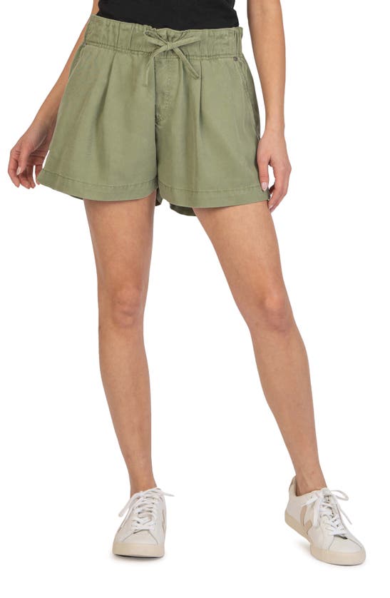 Shop Kut From The Kloth Bronte Drawstring Shorts In Olive