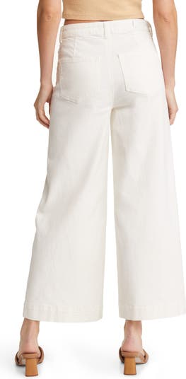 PAIGE Harper High Waist Ankle Wide Leg Jeans