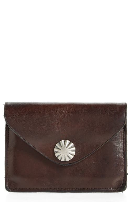 Double RL Leather Wallet in Dark Brown