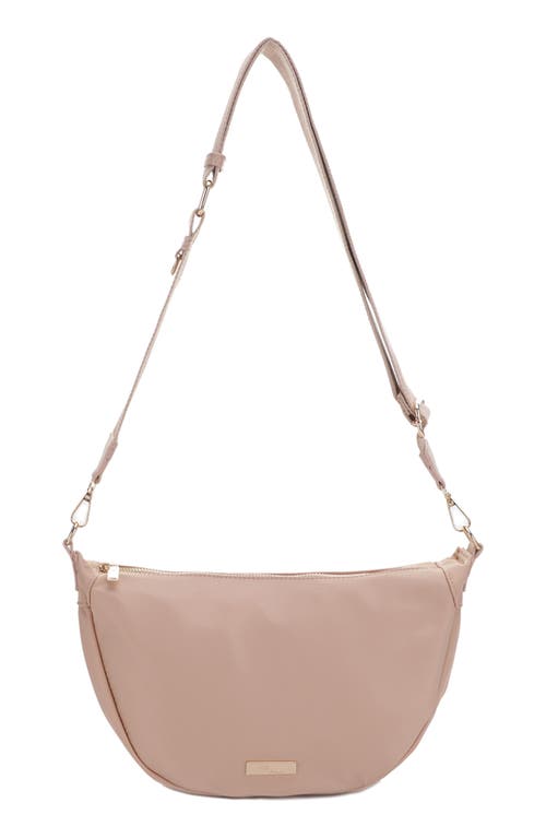 Bre Nylon Sling Crossbody Bag in Camel