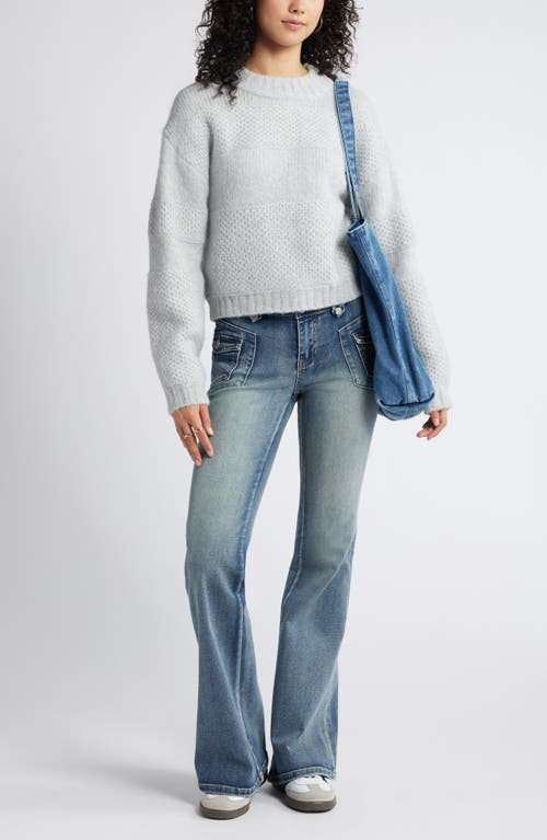 Shop Bp. Textured Relaxed Sweater In Grey Micro